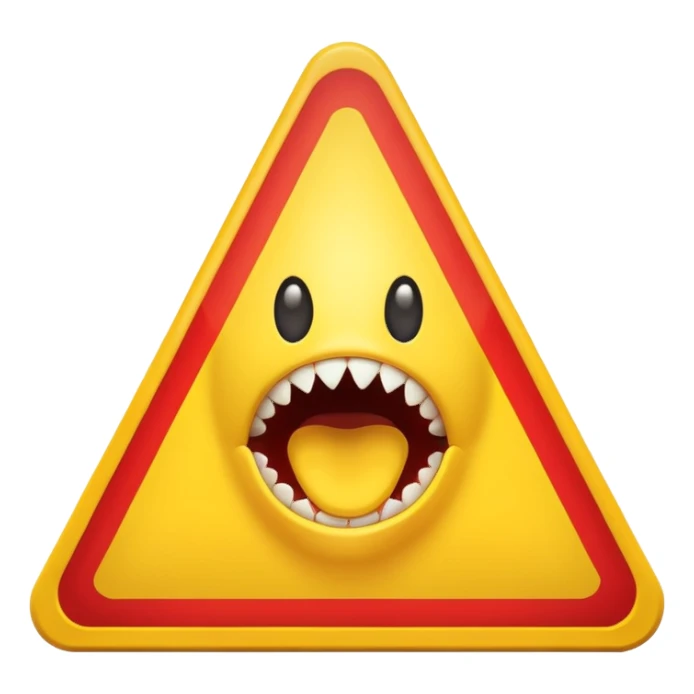 A hazard sign that says bite risk on it sticker