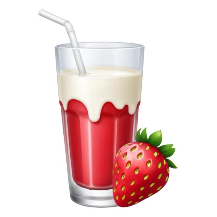 Strawberry with milk  sticker