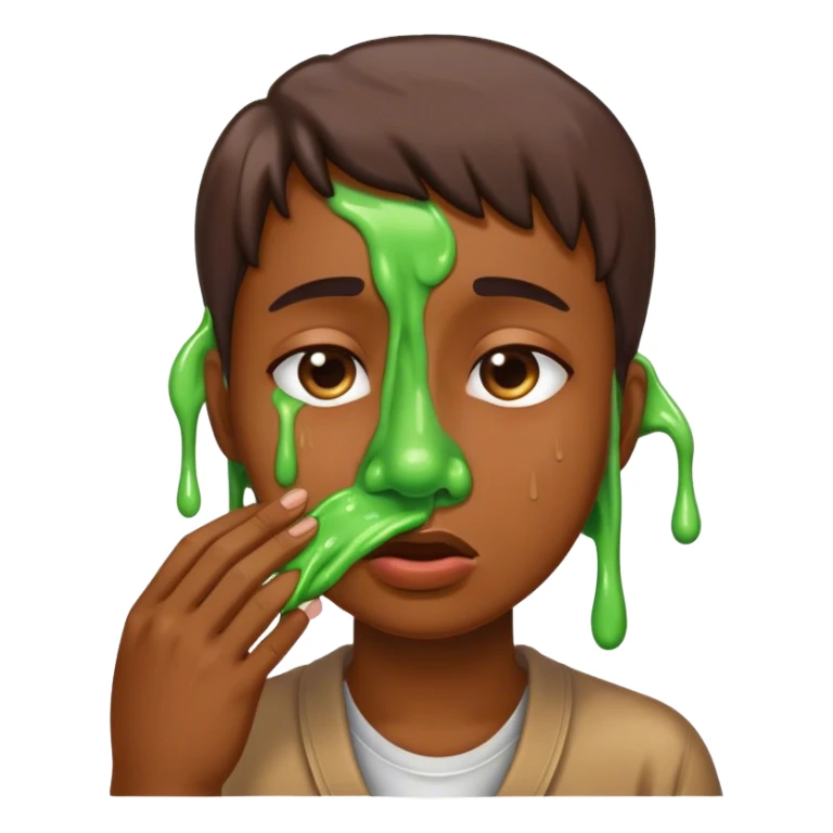 slime drip from nose wipe nose sticker