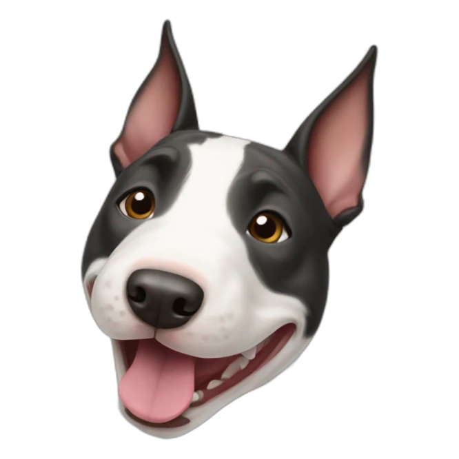happy bull terrier sticker