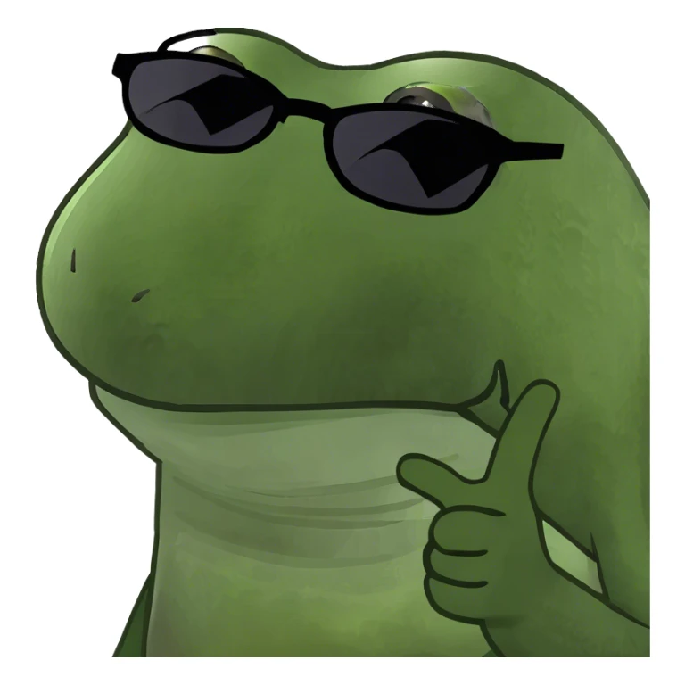 Cat with sunglasses sticker