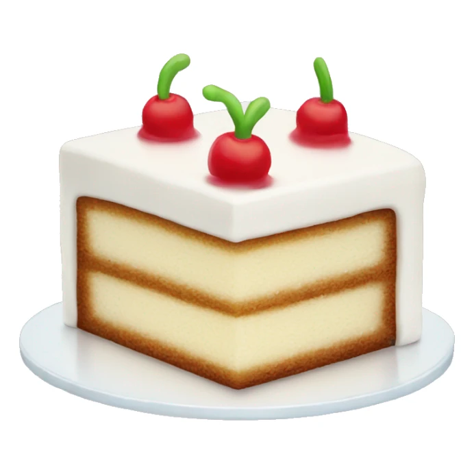 A piece of white cake sticker