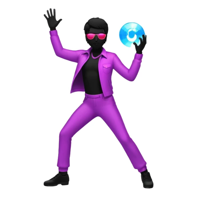 Disco dancing silhouette  sticker