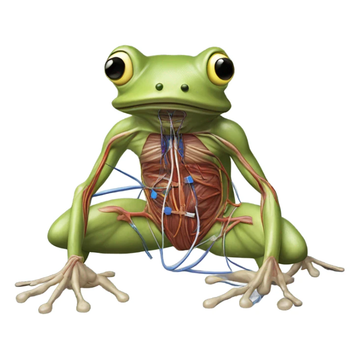 measure voltage from frog muscle sticker
