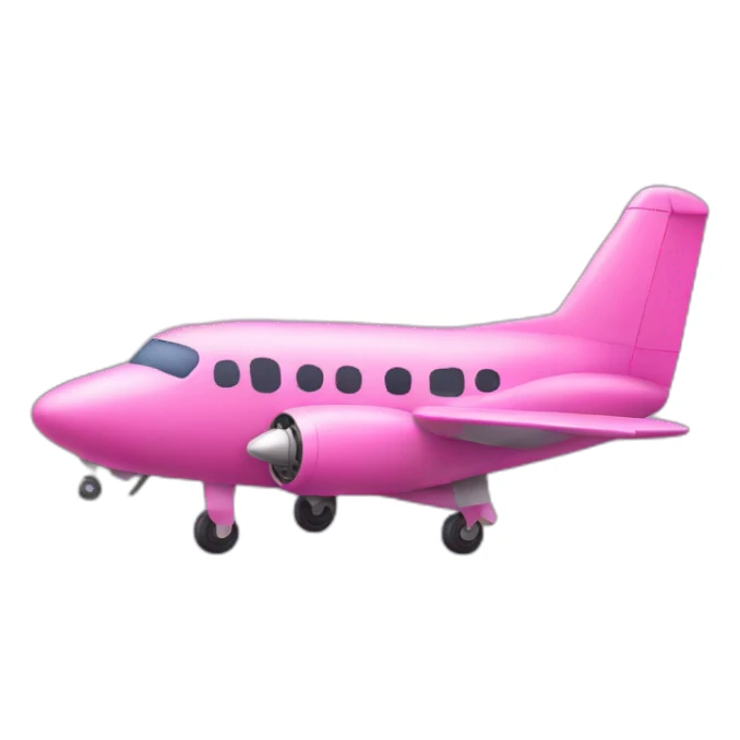 Pink plane sticker