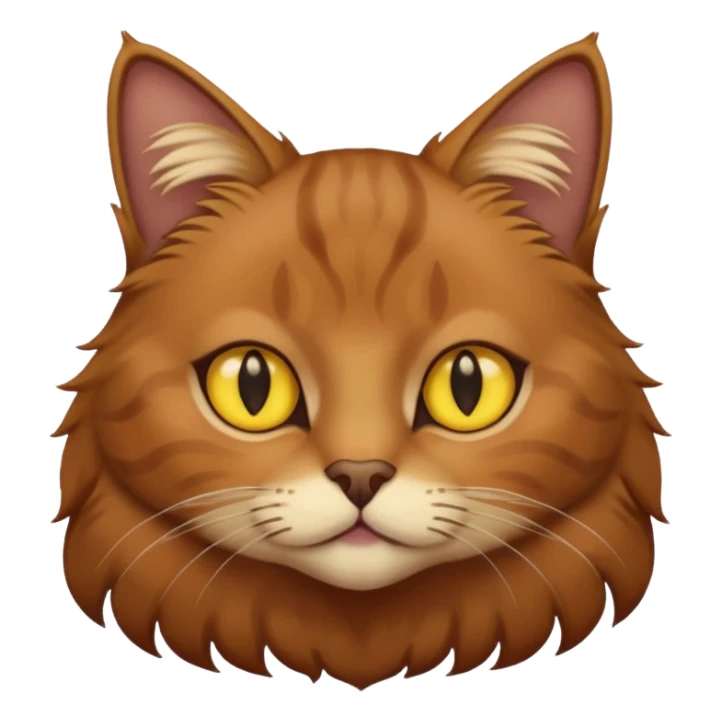 Brown cat with yellow eyes sticker