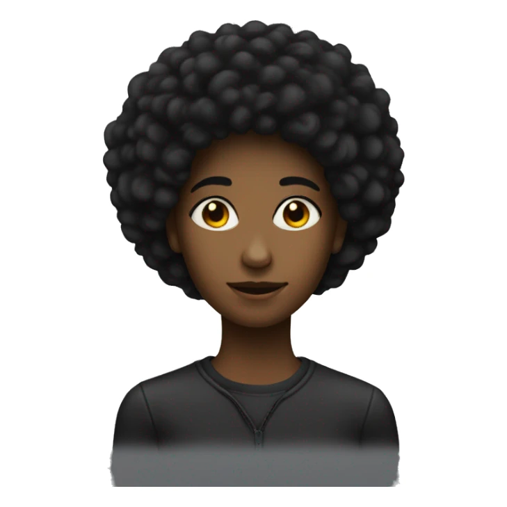 Adolescente noire avec un afro sticker