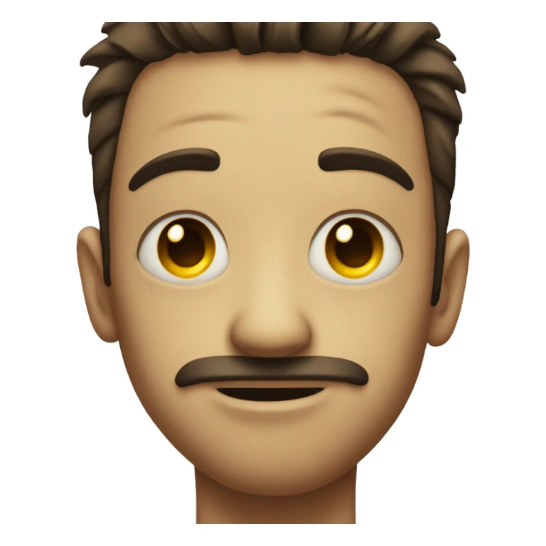 A smiley face with bruises under his eyes sticker