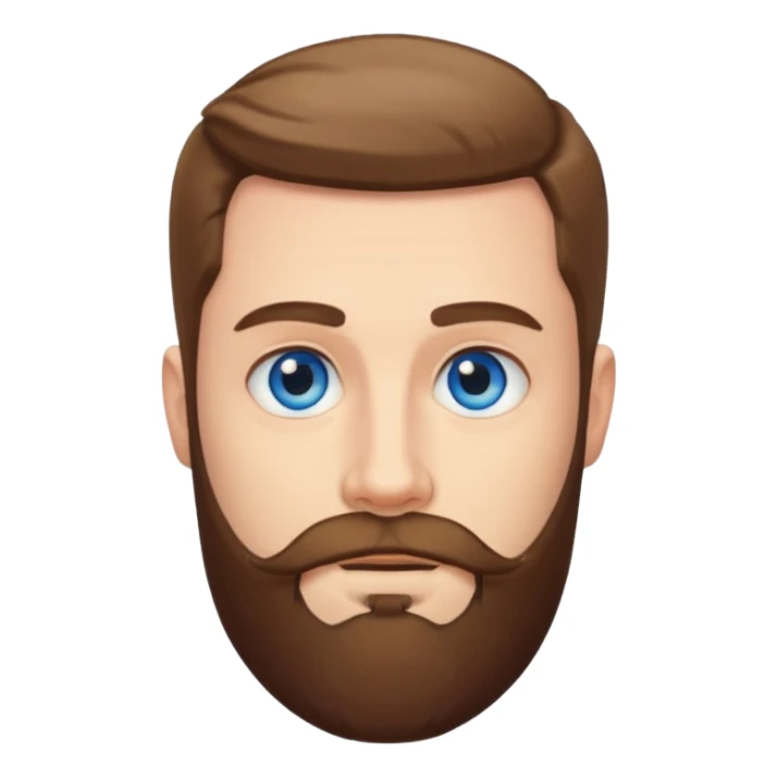 handsome man beard no moustache sticker