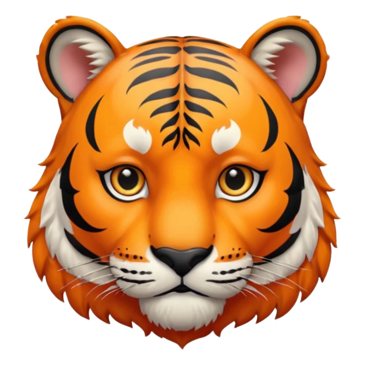 tiger with black human mustache sticker
