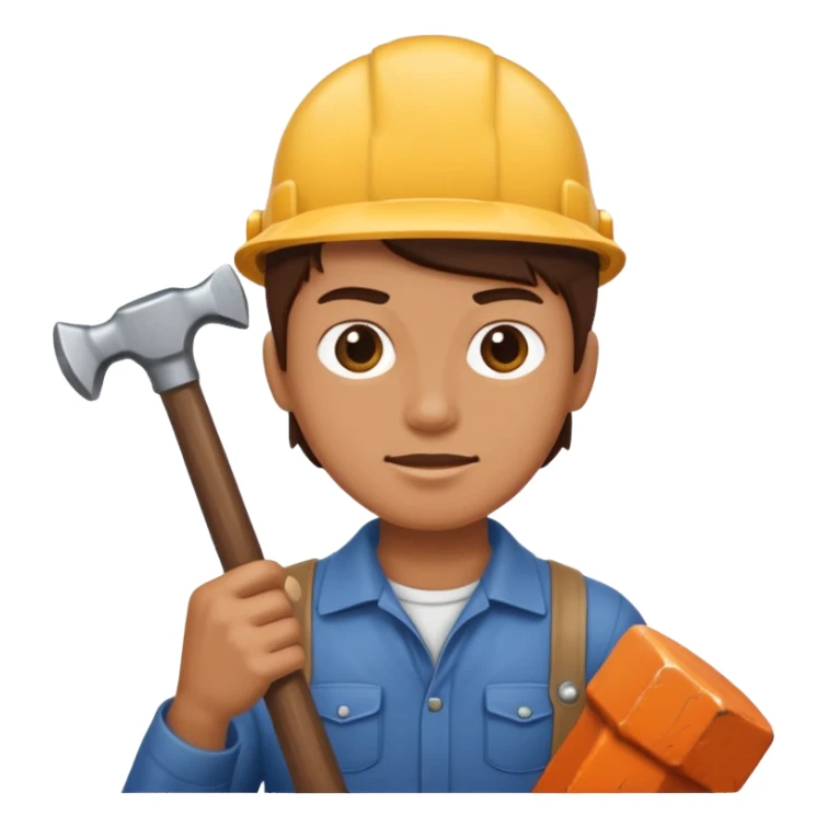 person holding a hammer sticker