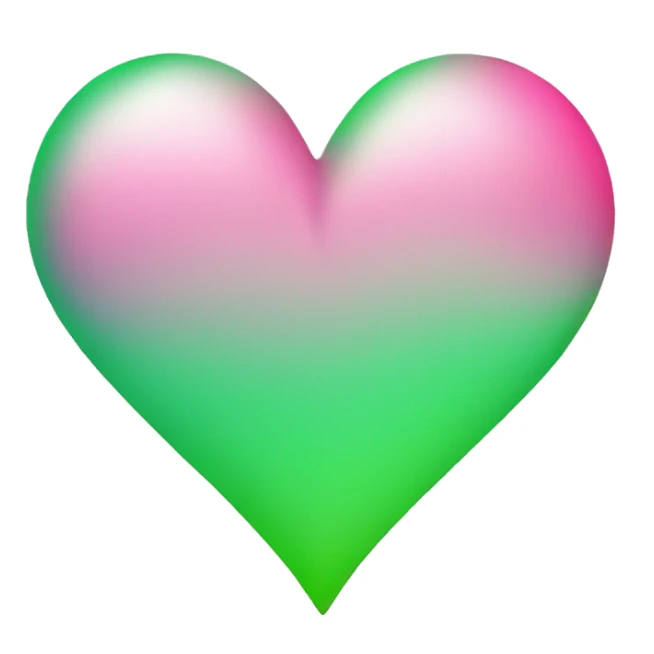 green to pink gradient heart sticker