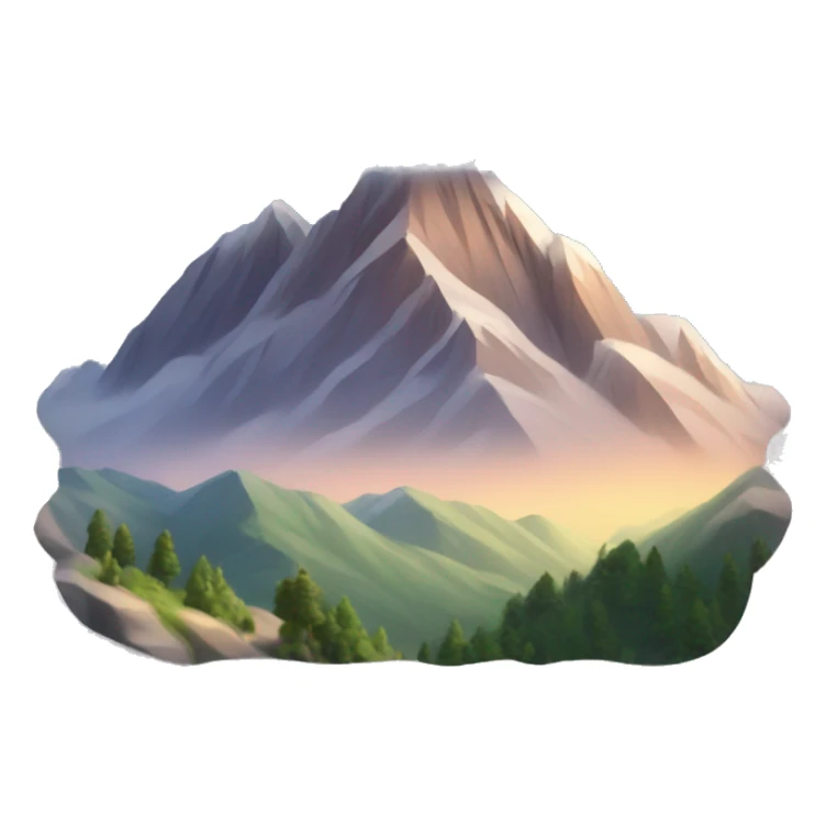 Mountains and a Beautiful sky sticker