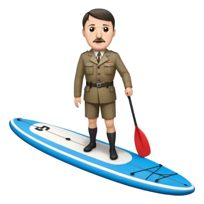 Adolf Hitler on the sup board  sticker