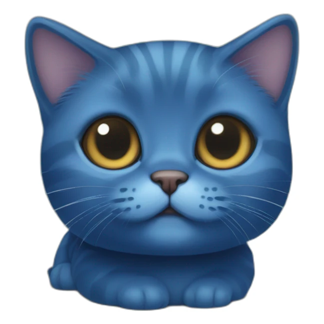deep blue Munchkin cat sticker