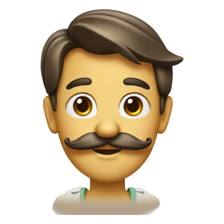 pinocchio with a mustache sticker