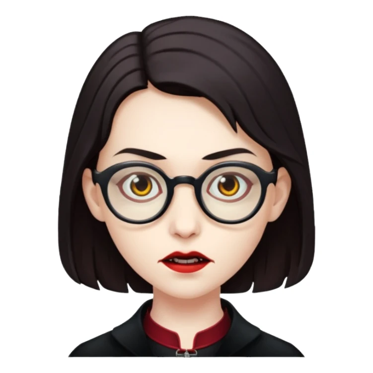 spectacled vampire sticker