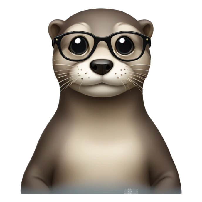 Otter with glasses sticker