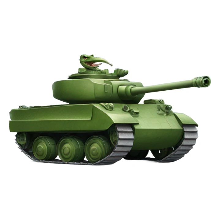 A tank with alligator scales  sticker