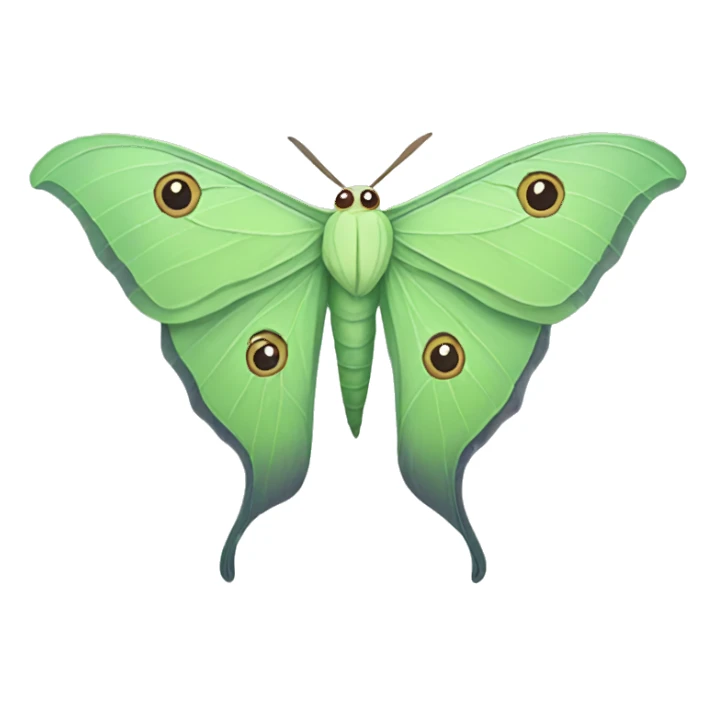 Luna moth sticker