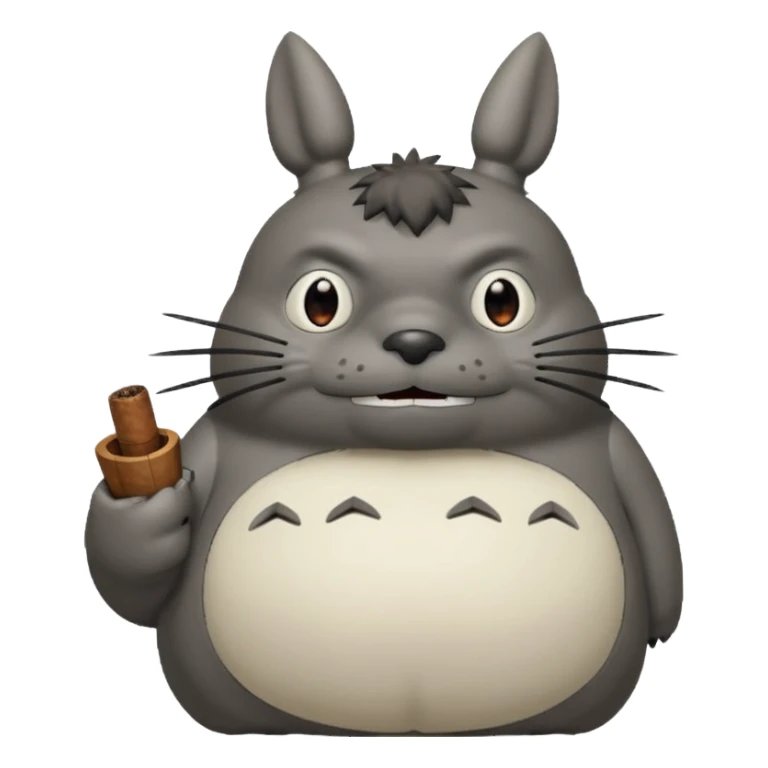totoro smoking a cigar sticker