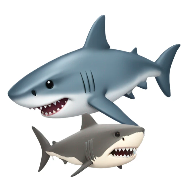 shark with hedgehog sticker