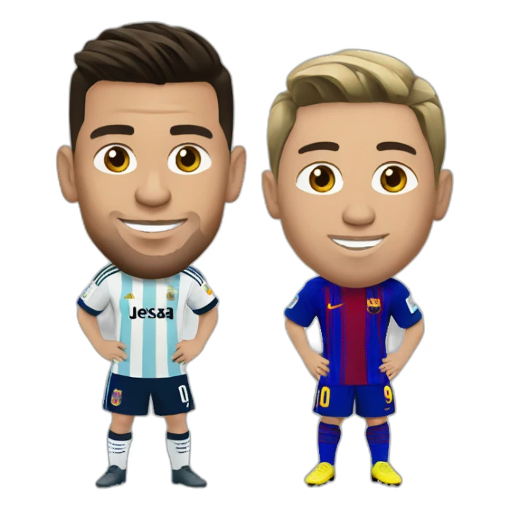 Ronaldo avec messi sticker