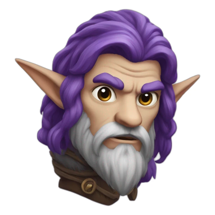 purple firbolg sticker