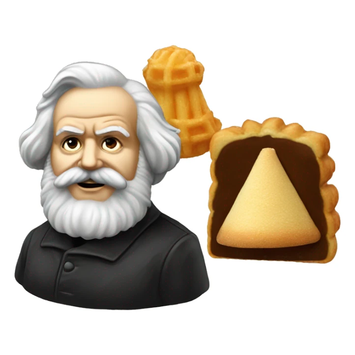 Karl Marx with Pandoro  sticker