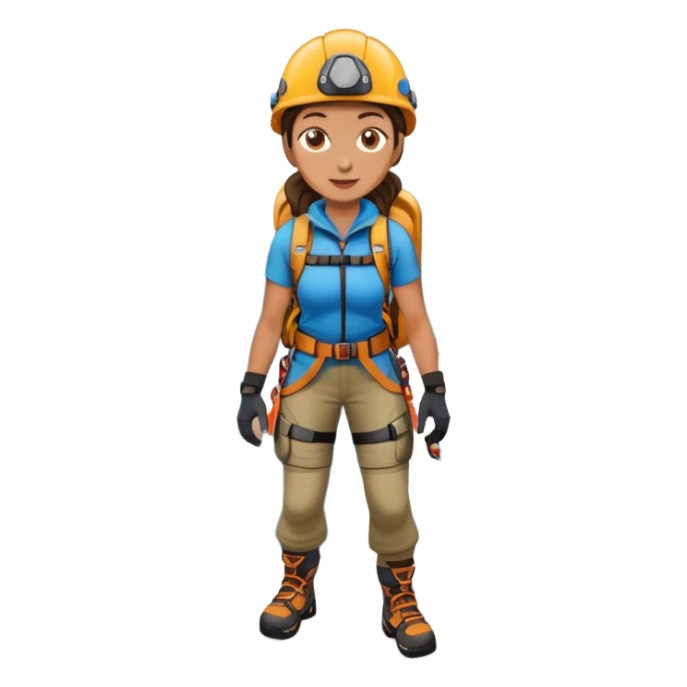 female mountain climber sticker