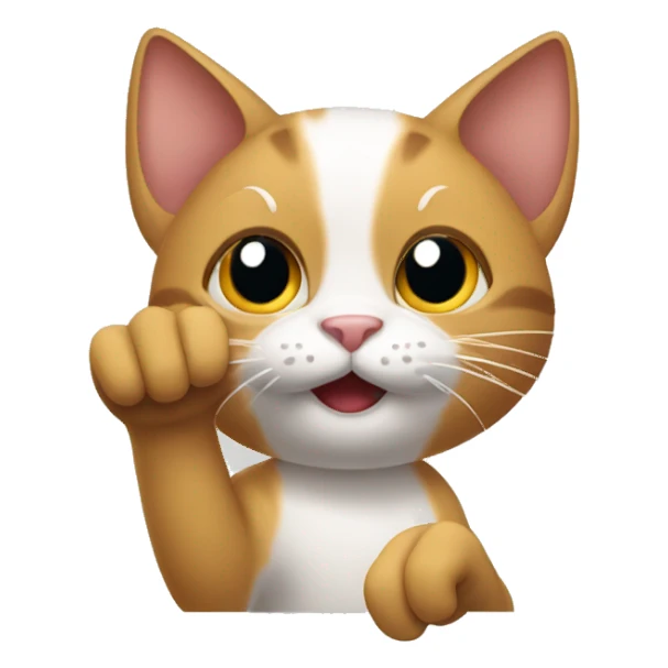 A cat showing its claws. sticker