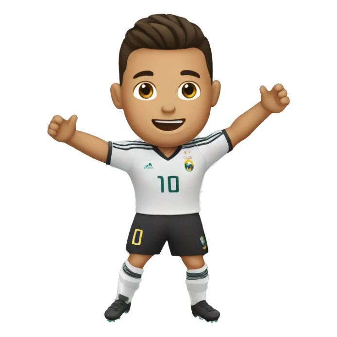 Ronaldo make his celebration. sticker