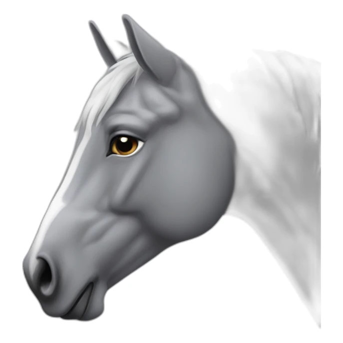 Cheval gris pomelé sticker