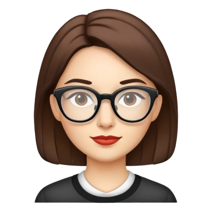 Janette wearing glasses  sticker