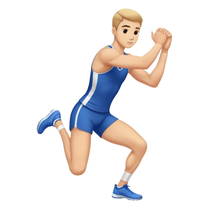 athlete high-knee warm-up sticker