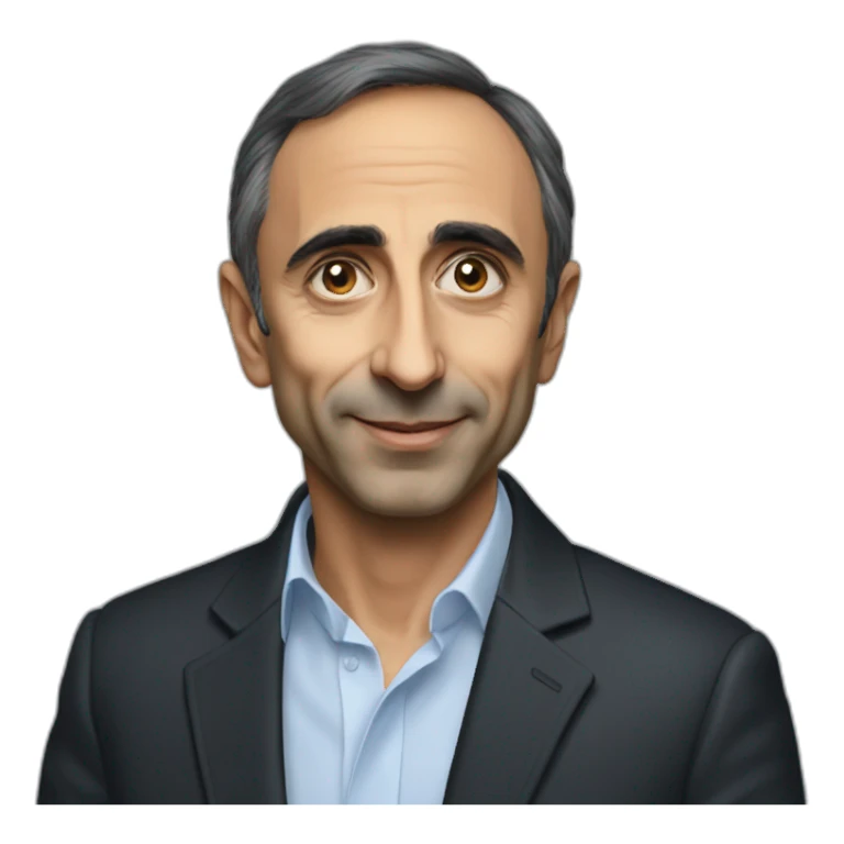 Eric zemmour with a black sticker