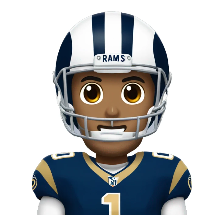 Jimmy Garoppolo with rams uniform  sticker