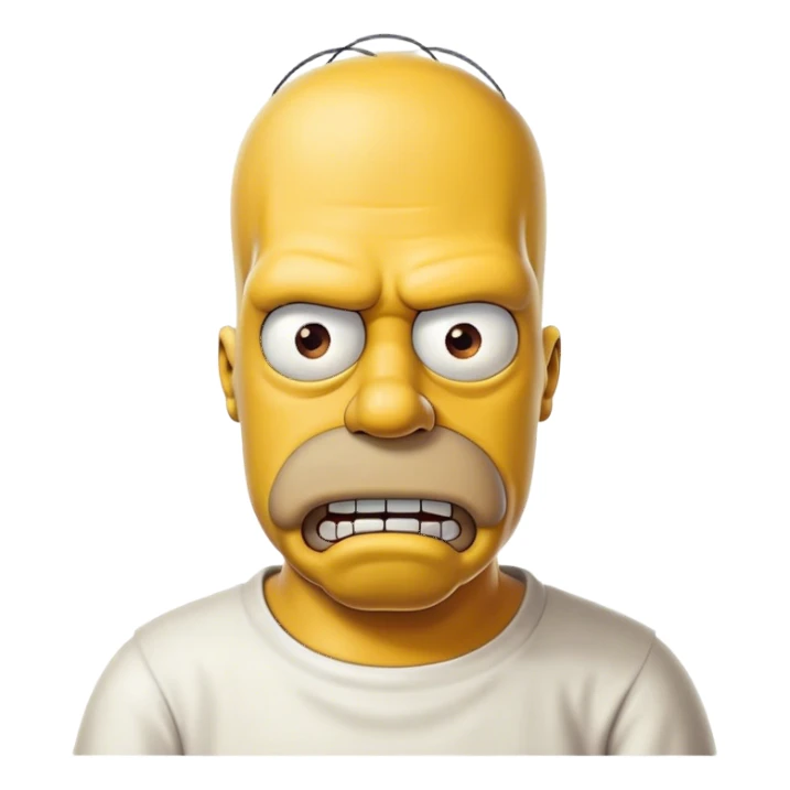 Homer simpson angry sticker
