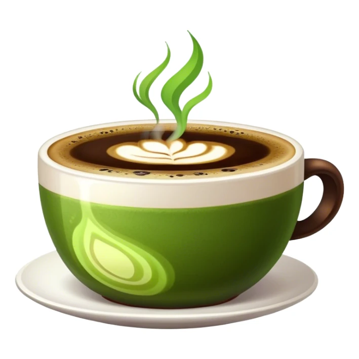 1 cup Coffee and 1 cup matcha sticker