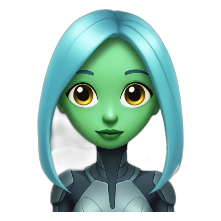 alien pretty girl sticker