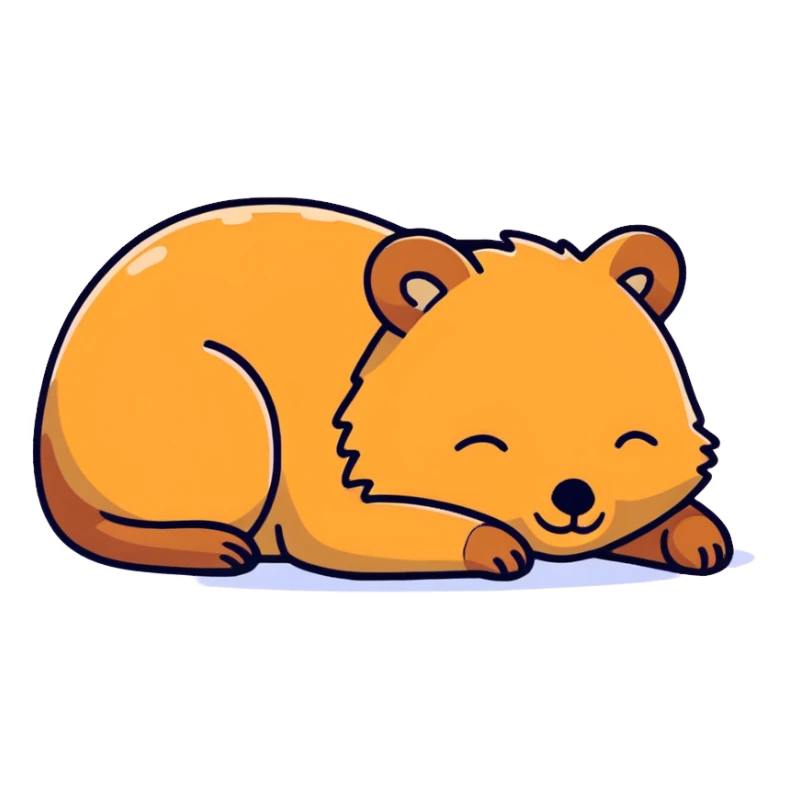 Quokka sleeping sticker
