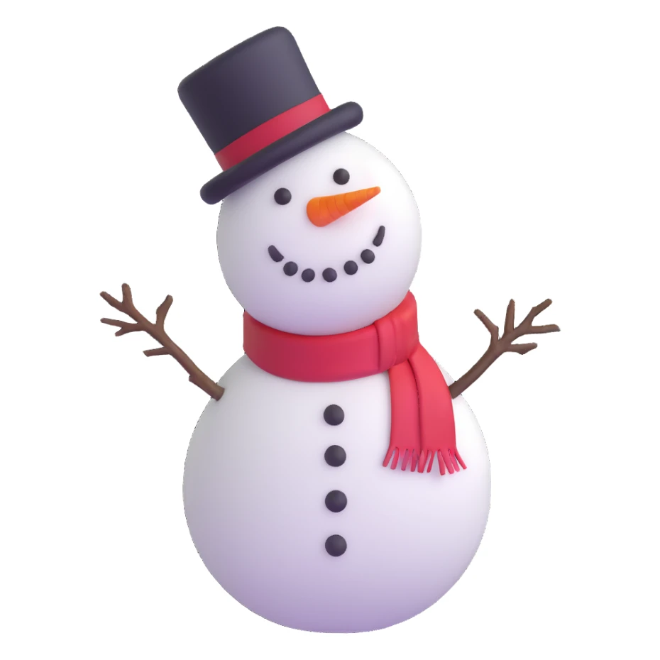classic snowman sticker
