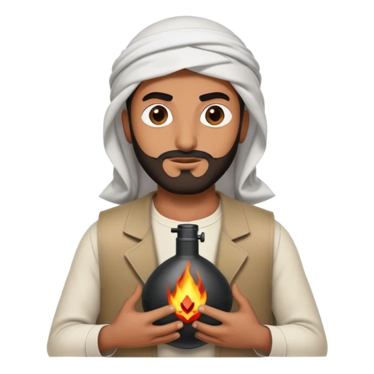 arabic man with bomb on chest sticker