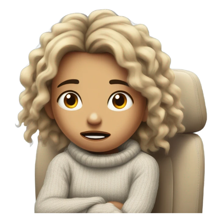 Girl afraid to fly sticker