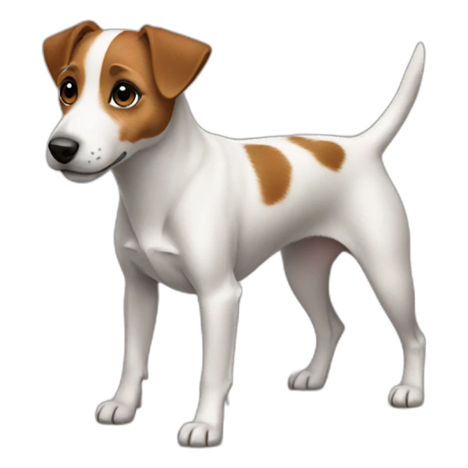 dog Jack Russell Terrier full body sticker