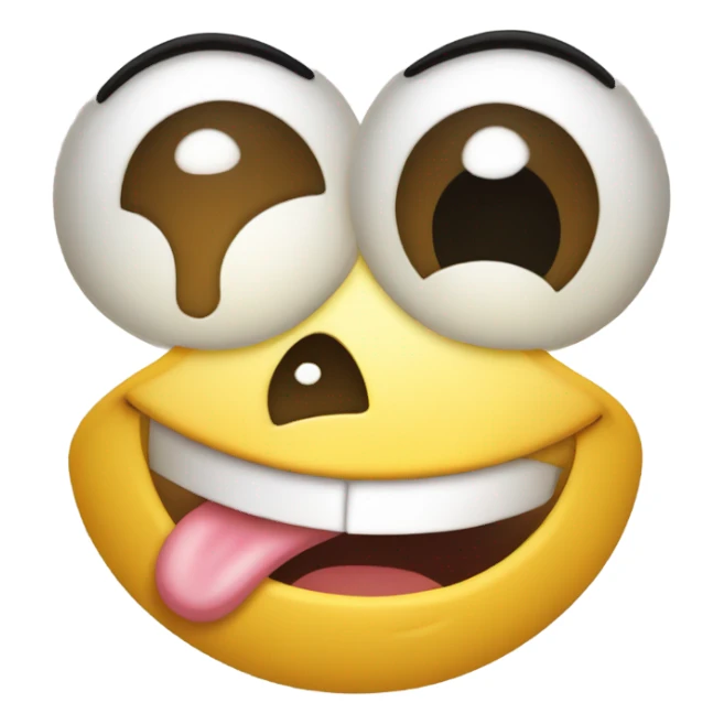 Freaky wink with tongue out sticker