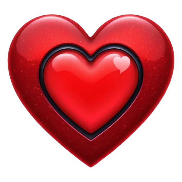 red glitter cyberpunk love sticker