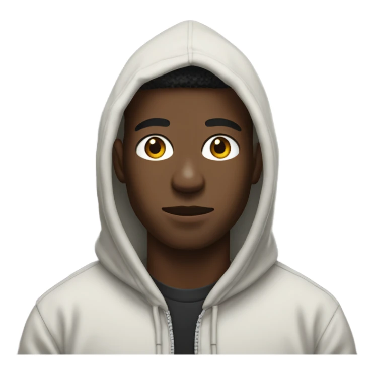 black guy with a bape hoodi sticker