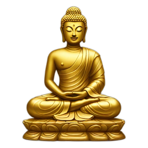 golden Buddha stand sticker