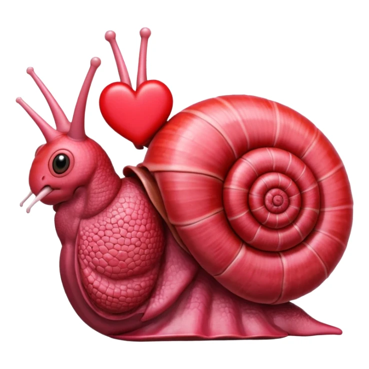 snail + anatomical heart sticker